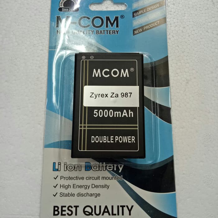 Battery Batre Baterai Double Power Mcom Zyrex ZA987 za 987