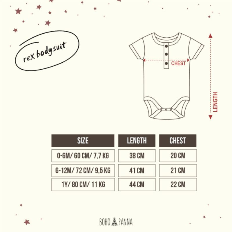 BOHOPANNA - REX BODYSUIT BOHOPANNA - JUMPER ANAK - BODYSUIT BAYI-2