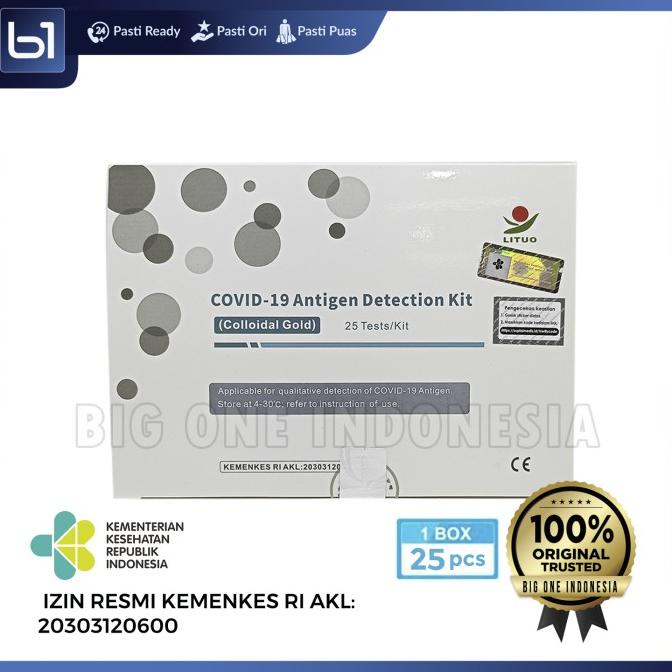 Lituo Akl Rapid Test Swab Antigen Box 25 Pcs, Alat Swab Tes Resmi Ori Hermandiantoromart