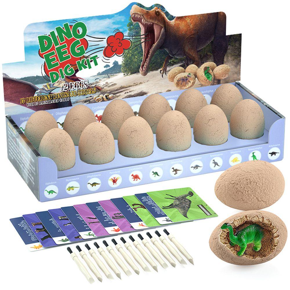 Needway Dinosaurus Menggali Telur Kit Usia 3-12 Tahun Mainan Arkeologi Unik Dino Telur Kejutan Alat Penggalian Dinosaurus Mainan Edukasi