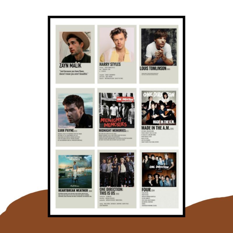 One direction poster (movie + solo + album )
