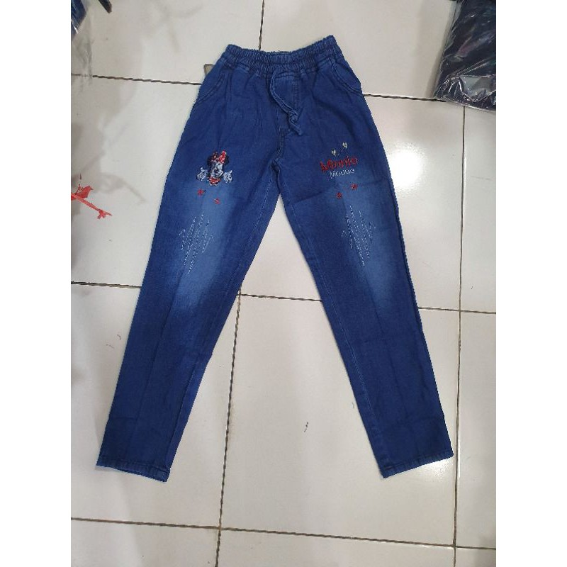 Celana Pensil Jeans Anak Usia 1-14 Thn / Bisa Pilih Gambar Bordir