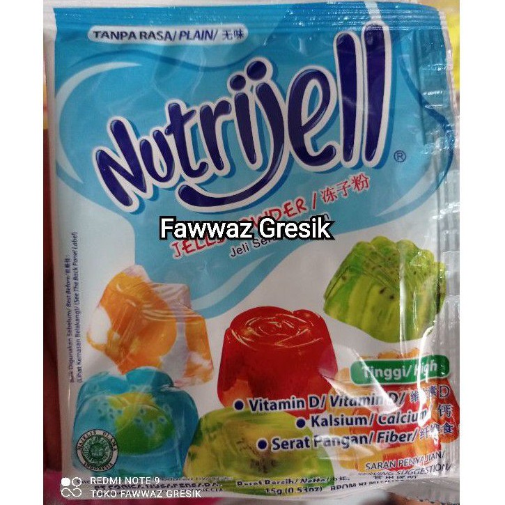 Nutrijell / Nutrijel Plain Sachet Besar 15 gr - Nutrijell Plain Sachet 15gr