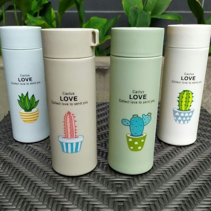 Botol Kaca Kaktus Botol Minum Tumblr Kaktus 450ml
