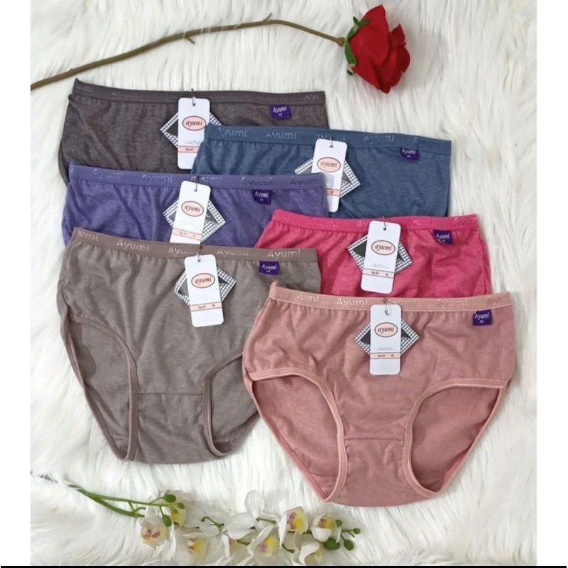CD Wanita Ayumi | Isi 3pcs | Harga Murah | Ukuran L, XL, XXL, XXXL | Sexy Girl