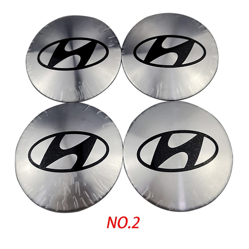 4pcs Stiker Emblem Badge Logo Hyundai Night Knight 56mm Untuk Velg Hub Mobil