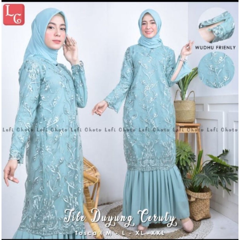 Kebaya Modern Gamis Duyung / Kebaya Pesta Duyung / Kebaya Seragam Pesta