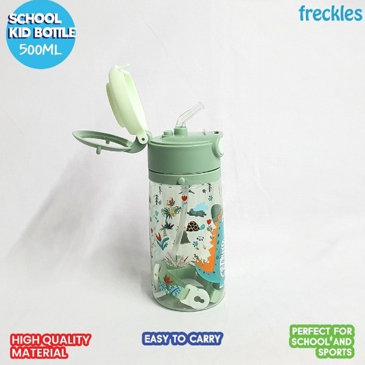 Freckles School Kids Bottle 500ml - Botol Minum Anak Ringan Dengan Tali Aksesories Botom Minum Sekolah