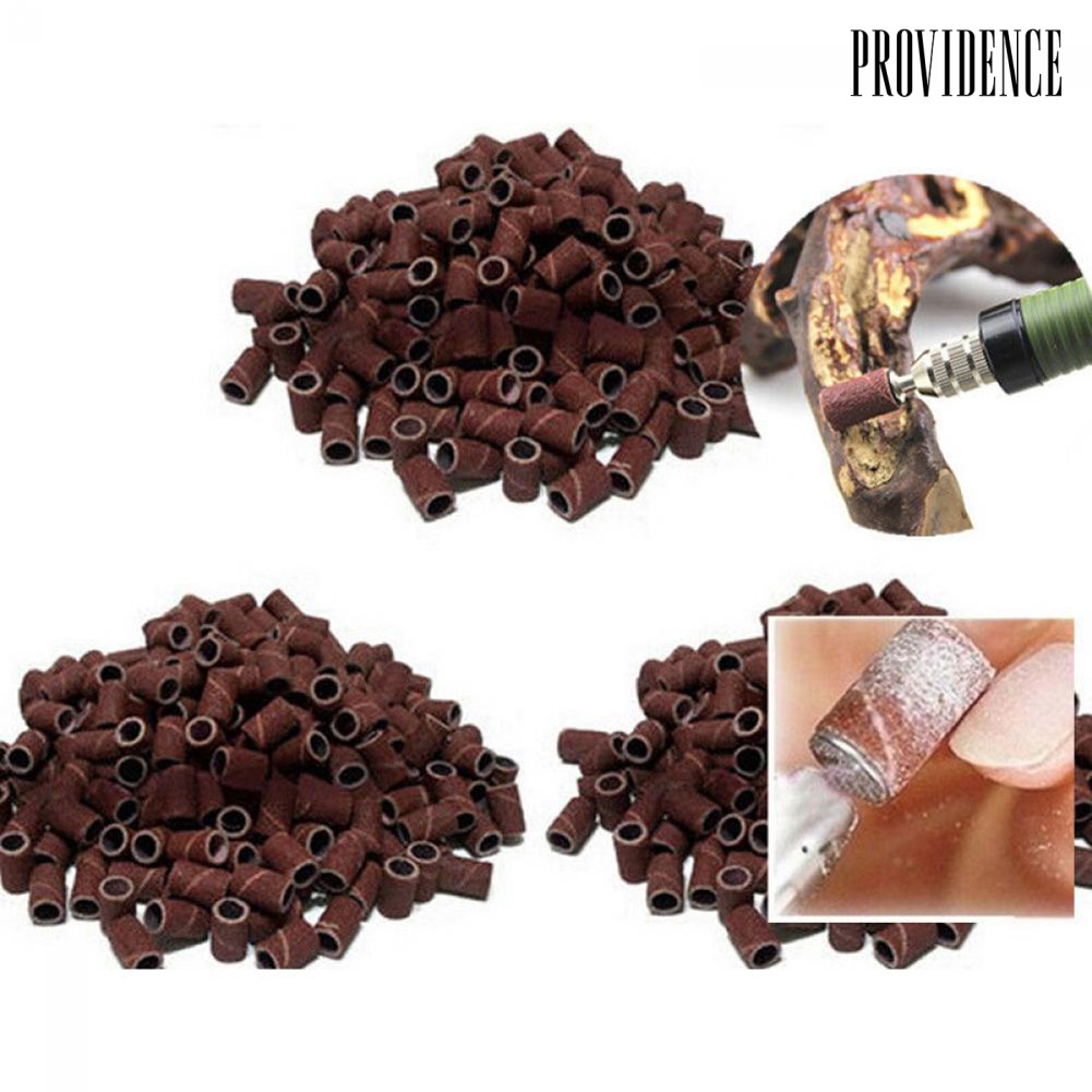 Providence 100Pcs Polisher Machine Bits Drill Grit Sanding Band Grinding Ring Nail Art Tool