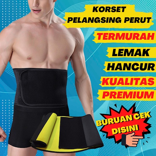 Korset Pembakar Lemak Perut Buncit Ori Pria / Korset Pelangsing Perut Buncit / Korset Belt / Korset 