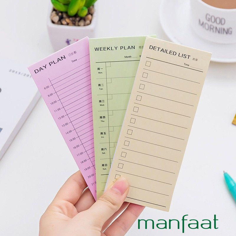 

Murah Sticky Note Bentuk Buku Catatan/Notebook/Jadwal Agenda Harian dengan Perekat Elegan