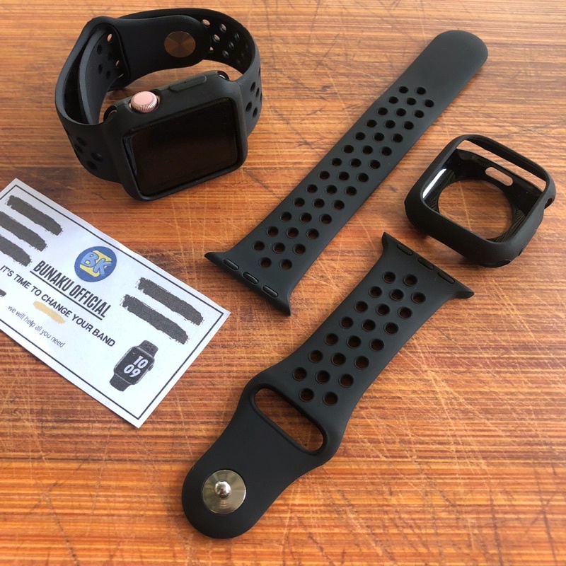 Apple Watch Strap Sport band Nike Sportband + BUMPER iwatch Series 7 6 5 4 3 2 1 SE