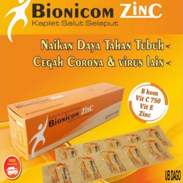Bionicom ZinC / Multivitamin Mineral Zinc Vitamin B C E Calcium