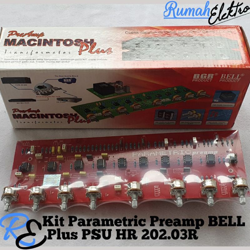 Kit Tone Control Parametrik Stereo MACINTOSH PLUS Travo Power Supply BRG BELL