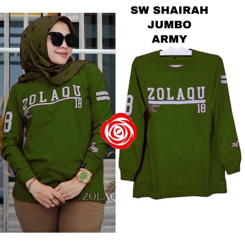 BLOUSE ATASAN ZOLAQU 3UKURAN L/XL/XXL  (GOOD QUALITY)-SHAIRA ARMY