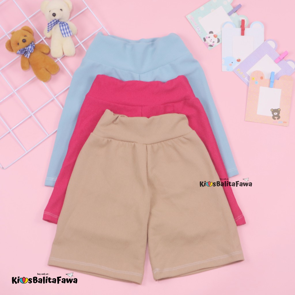 Kulot Polos Uk. 3-4 Tahun / Celana 3per4 Anak Perempuan Murah Celana Pendek Skirt Pant Adem