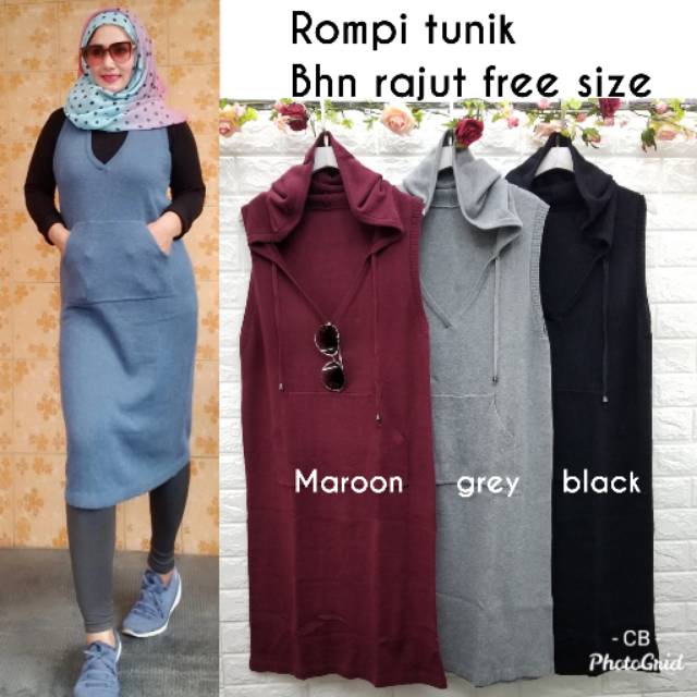 Rompi tunik Rajut