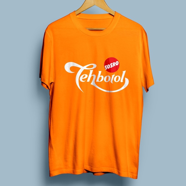 Teh Botol Sosro Logo Kaos T-shirt Katun Premium Combed Pakaian Pria