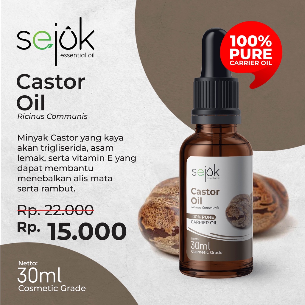 Castor Oil / Minyak Jarak Carrier Oil / Perawatan Rambut / Pure 100 % - 30 ML