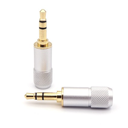 1pcs Knurled Pure copper 3.5mm plug stereo Earphone earbuds upgrade cable audio in-line type