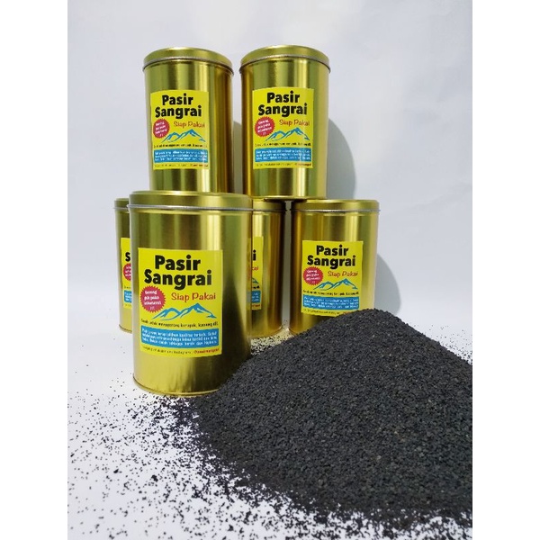 Pasir Sangrai® Siap Pakai - HALUS STANDAR - Kemasan Toples Kaleng Emas 1kg / Pasir Goreng Kerupuk
