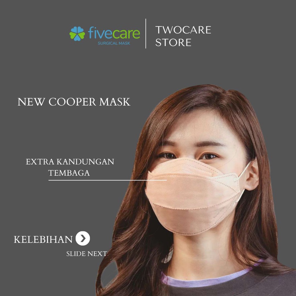 MASKER FIVE CARE 4 ply earloop FACE MASK COPPER