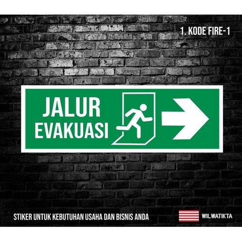 

Sticker Safety Sign K3 Jalur Evakuasi Hazard Kebakaran 30cm ( Min. 2 Pcs )