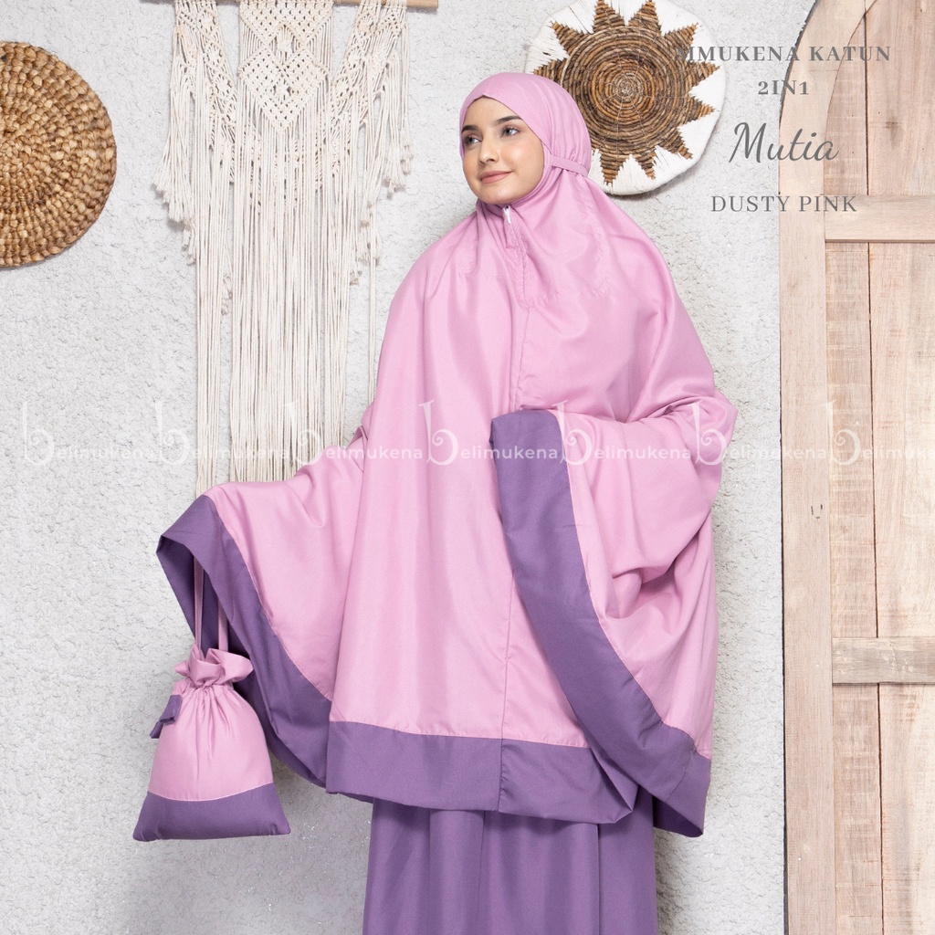 Mukena Dewasa Traveling 2in1 Katun Mutia