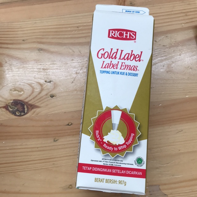 

Rich’s Gold Label Whipping Cream 1L