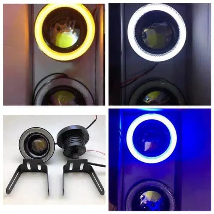 lampu led foglamp universal Foglamp Bumper BEMPER COB Angel Eye 89 Mm