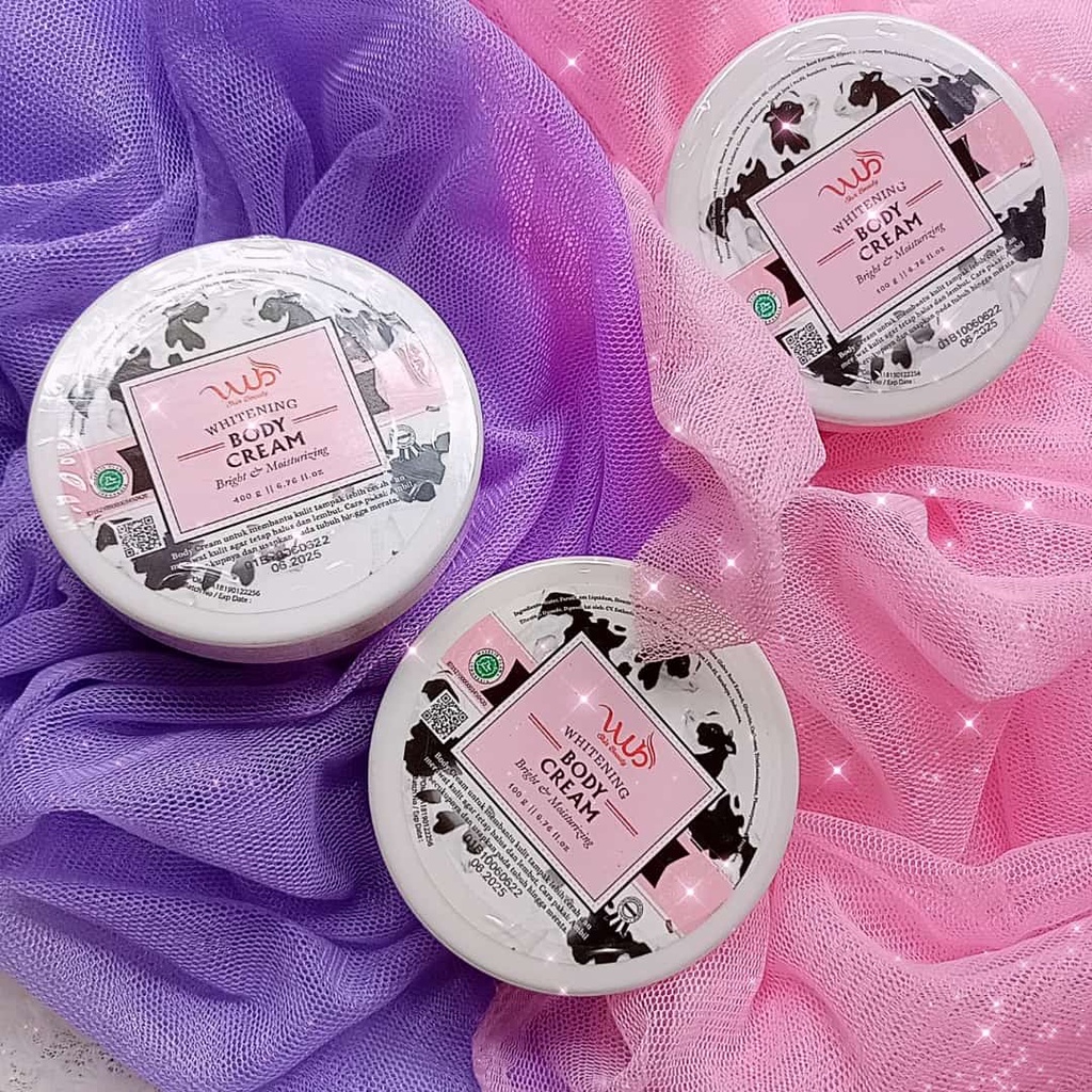 WUB Body Cream Bleaching Whitening Pemutih Badan Original