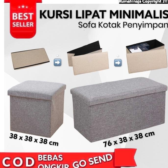 .........] Sofa Kursi Lipat Kotak Penyimpanan Barang Box Minimalis