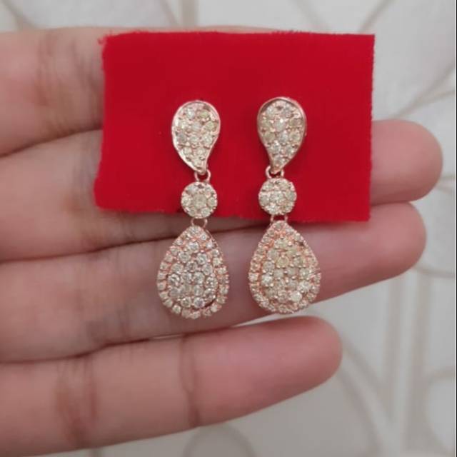 Berlian Medan Anting Kombinasi Labu 4,6 gram
