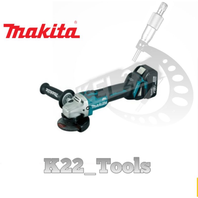 MESIN GERINDA TANGAN  BATERAI CORDLESS MAKITA DGA 404 RTE / ANGLE GRINDER CORDLESS MAKITA DGA 404 TR