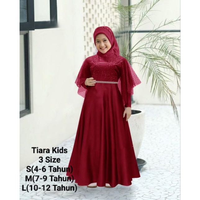 Pakaian Gamis Anak Perempuan Terbaru Maxi Tiara Kids 4-12 Tahun Matt Moscrepe Import Good Quality