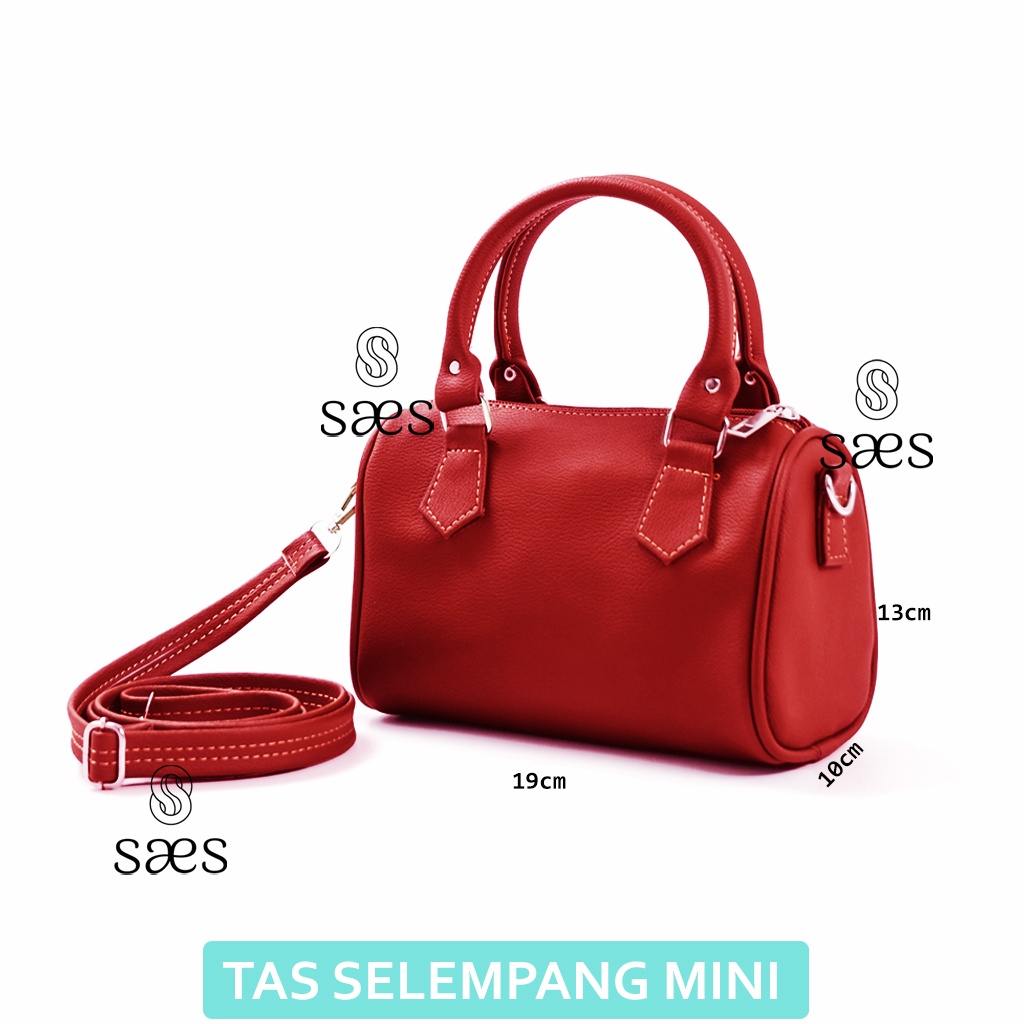 SAES Tas Selempang Wanita Mini silinder Sling Bag Kecil Bulat ANDIN Fashion Lucu Hitam Viola Saes shop 006