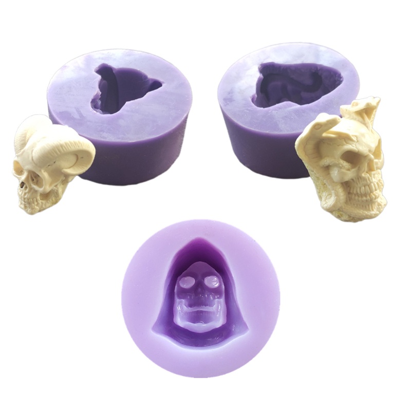 SIY  Wizard Skull Candle Mold European and American Classical Characters Scented Candle Material Mold Home Decoration