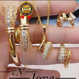 Xuping set perhiasan lapis emas 24k 1835