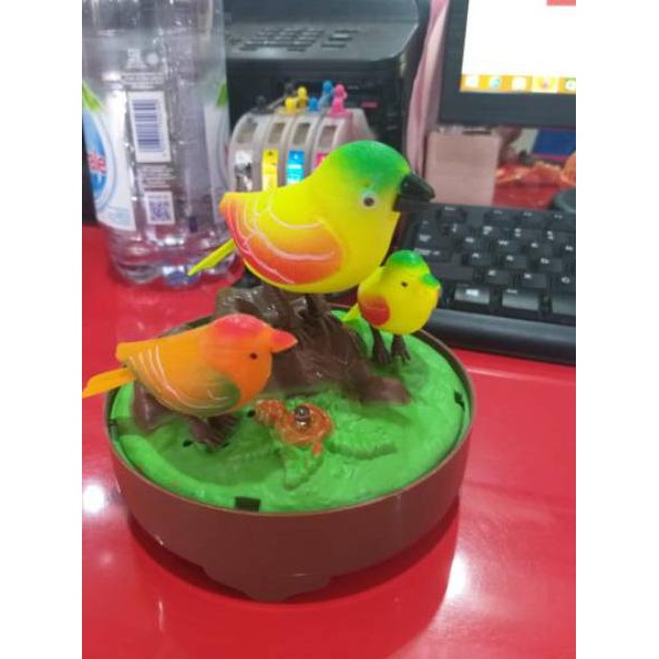 Langsung Beliii.. MAINAN BURUNG PINTAR BERKICAU DALAM SANGKAR KECIL / TANGGUNG / BESAR -