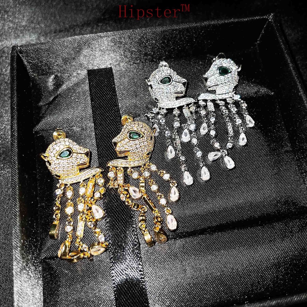 Fashion Hot Sale Creative Design Leopard Super Fairy Dream Geometric Gem Large Earrings