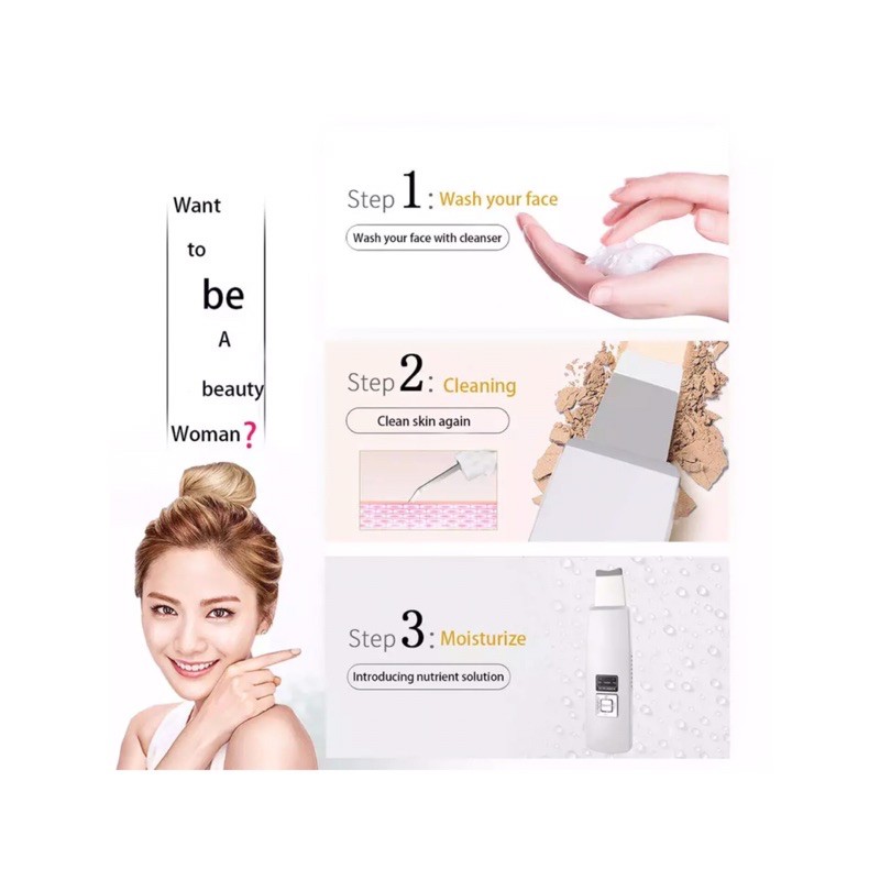 KD-8020 portable alat kecantikan skin scrubber