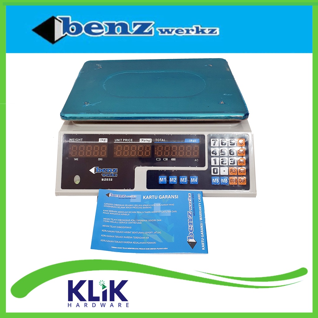 Benz BZ-032 Timbangan Duduk Digital Scale 40 Kg Buah Sayur Laundry Sembako