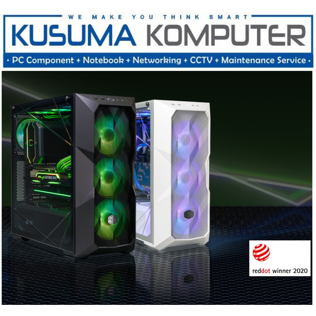 Cooler Master MasterBox TD500 Mesh Black + 3 Fan ARGB Casing PC