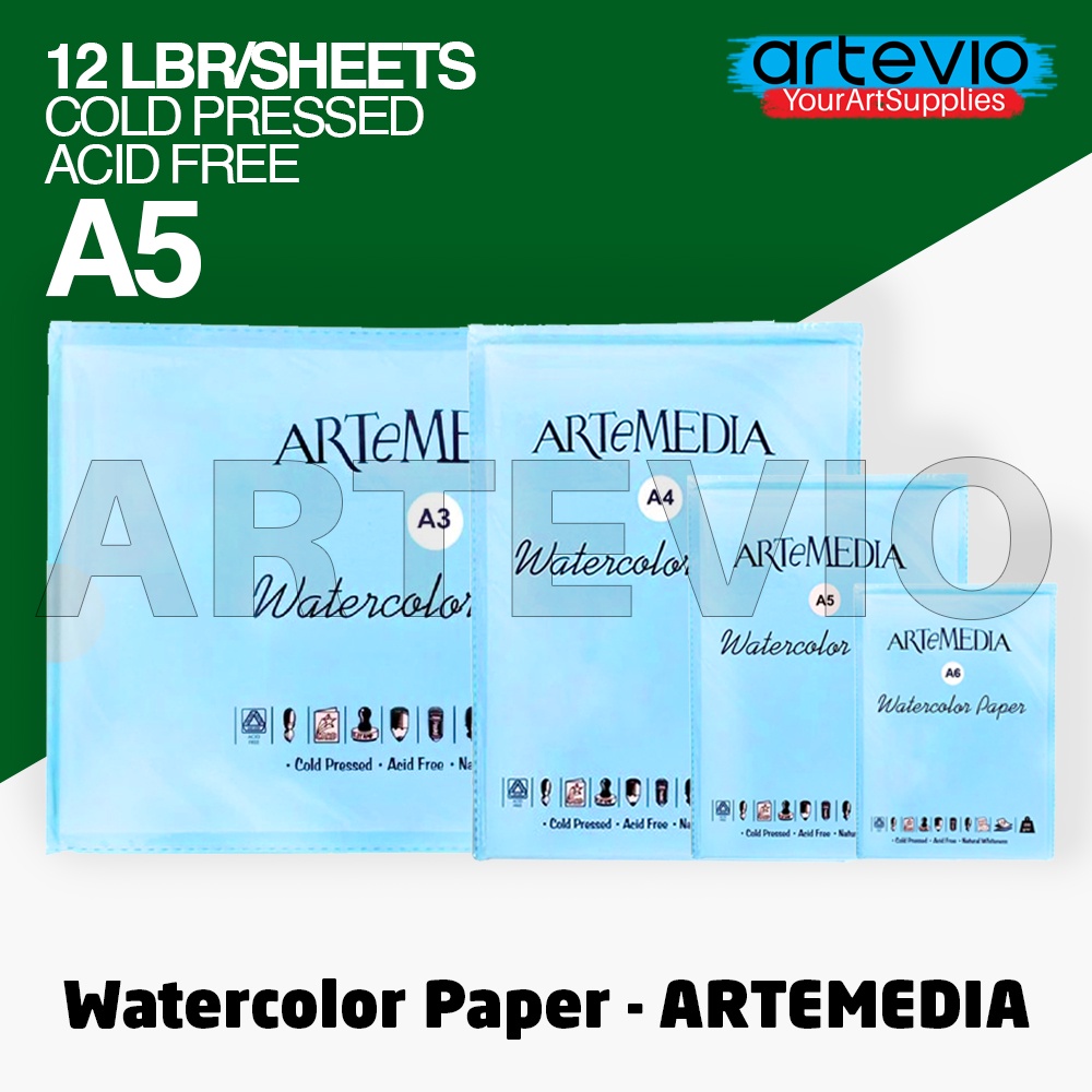 

Artemedia Watercolour Paper A5 - Alat Lukis - Kertas Cat Air