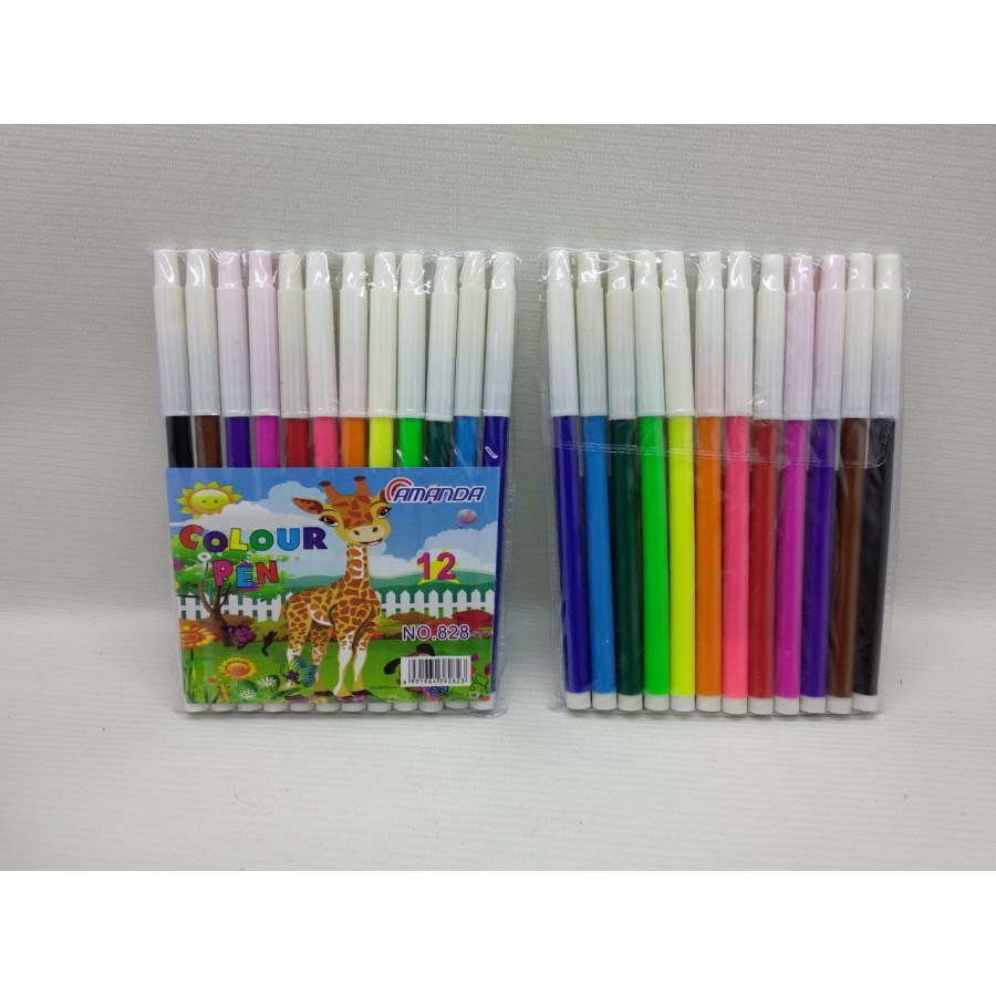 

Spidol 12 Warna Amanda No. 828 / Spidol / Spidol 12 warna / Spidol Kecil / Spidol Warna