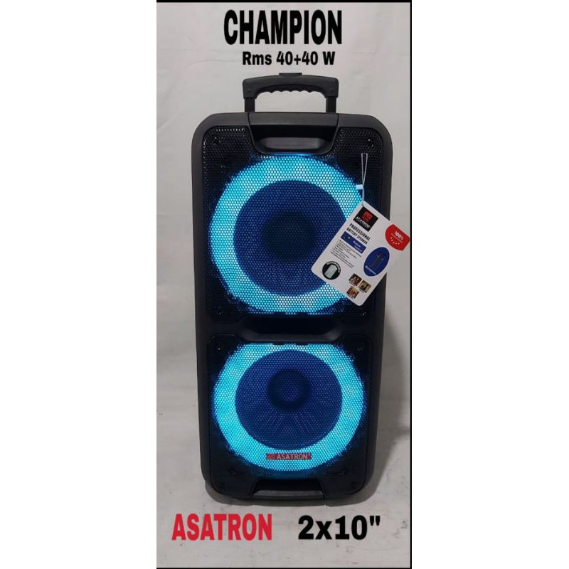 ASATRON CHAMPION SPEAKER PORTABLE MEETING 2X10 INCH