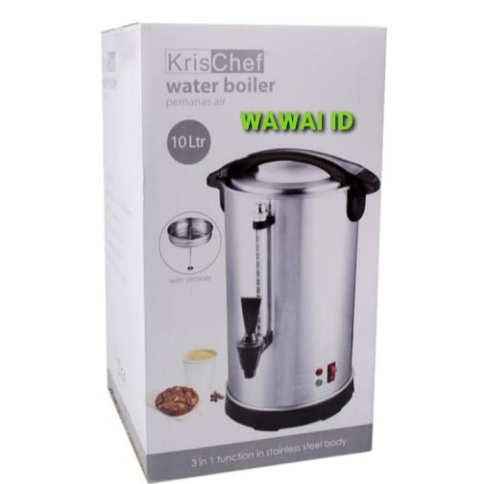 Teko Pemanas Air Listrik 10 Liter / Water Boiler Strainer Krischef 10L