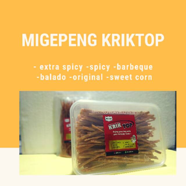 

[BERKUALITAS] MILIDI MIGEPENG KRIKTOP BUMBU KERING BOX