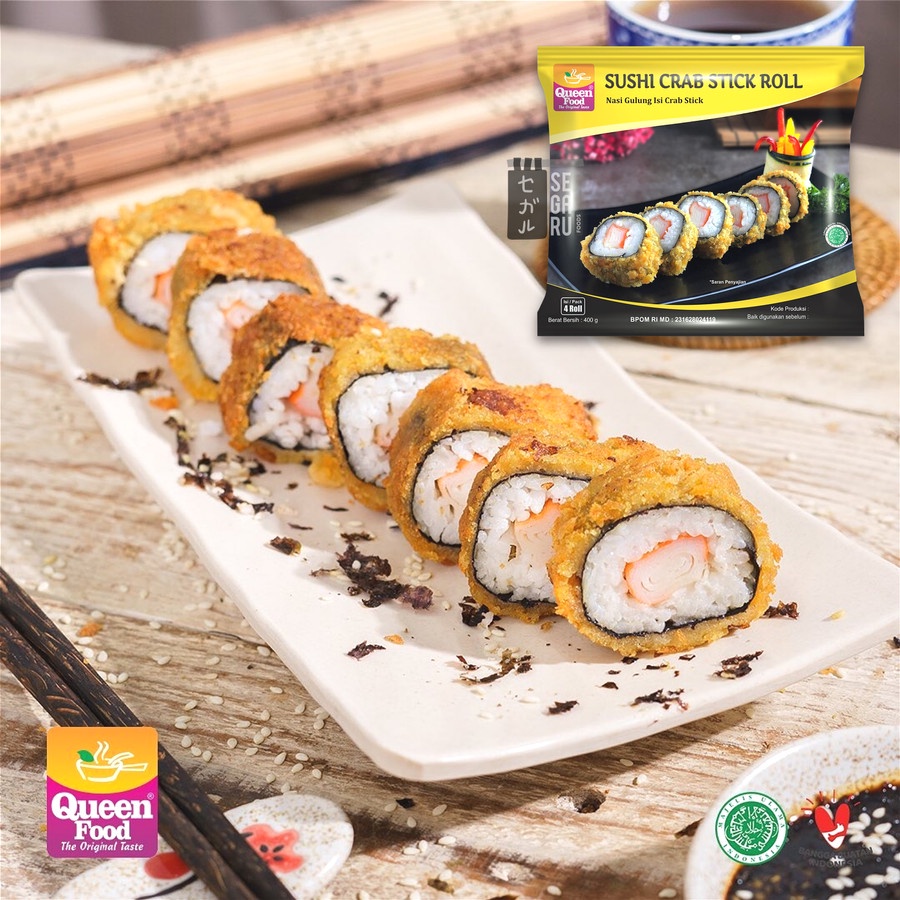 Queen Food Japanese Sushi Roll Instant isi Tuna / Kani Crabstick