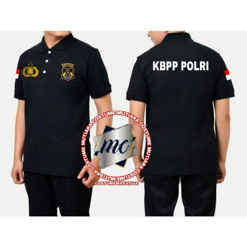 KAOS BAJU POLO KAOS KERAH KBPP POLRI LENGAN PENDEK